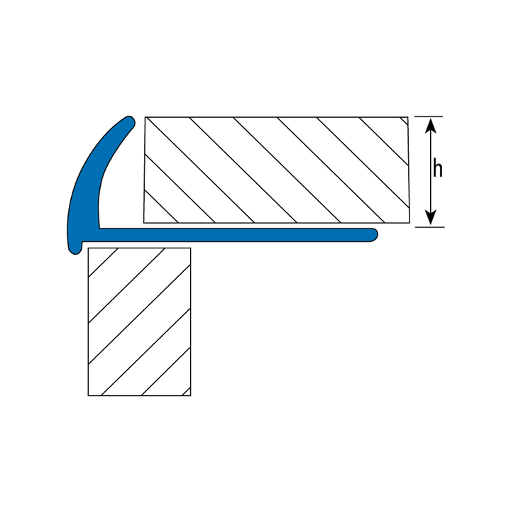 171R-BL-10 RUSTIC BLANCO PVC TRIM, 2.55M, 10MM