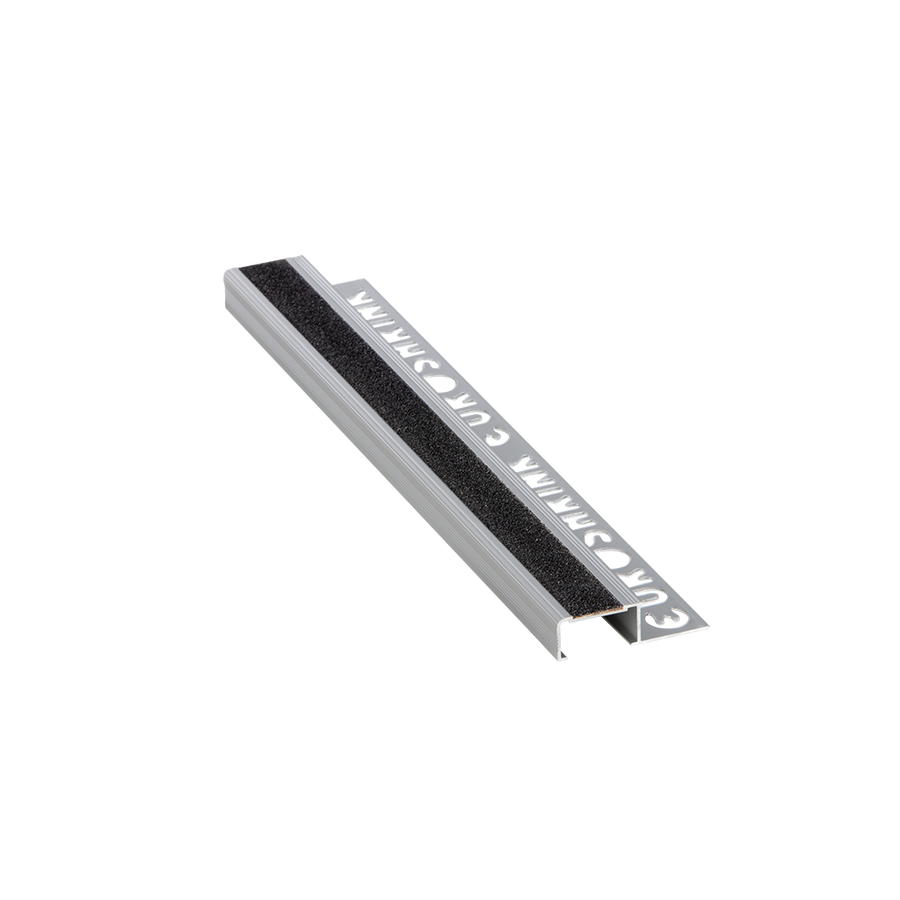 243A-PM-12 STEP SILVER MATTE ALUMINIUM TRIM, 2.5M, 12MM
