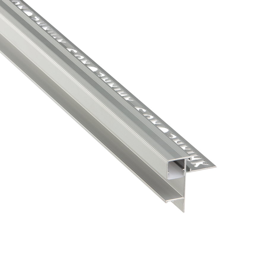 306A-PM-12 STEP LED SILVER MATT ALUMINIUM TRIM, 2.5M, 12MM