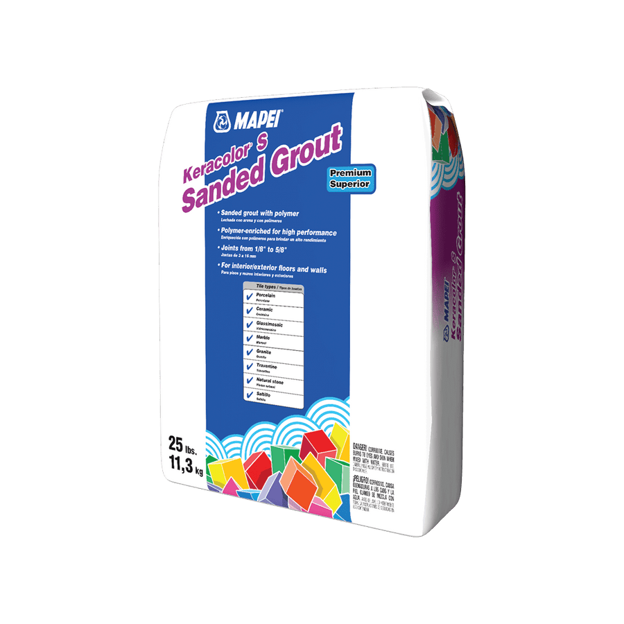 KERACOLOR S SANDED GROUT, SILVER, 25 LBS, U.S.A.