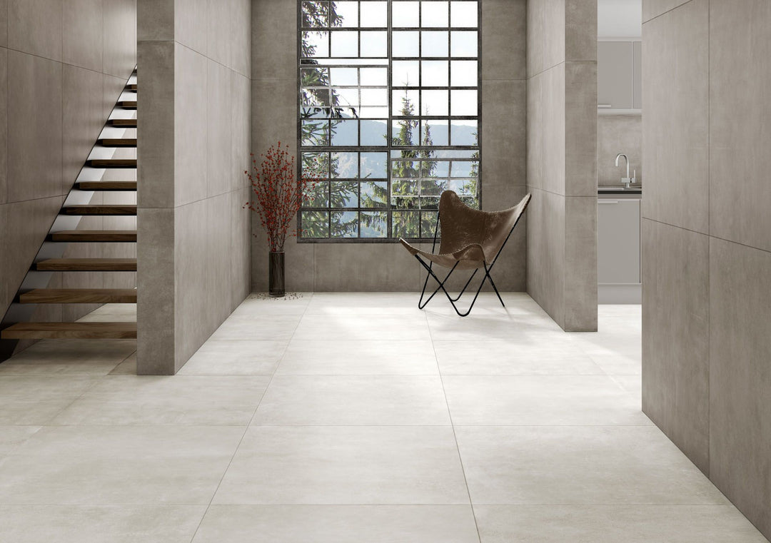 MUS CEMENTINE WHITE 90X90CM POR/GL/MT SPAIN BX=1.62M2=17.4SF