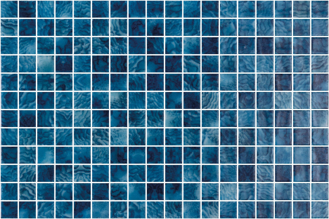 ARRECIFE BLUE 31X46CM GLASS MOSAIC SPAIN BX=2.03M2=21.85SF