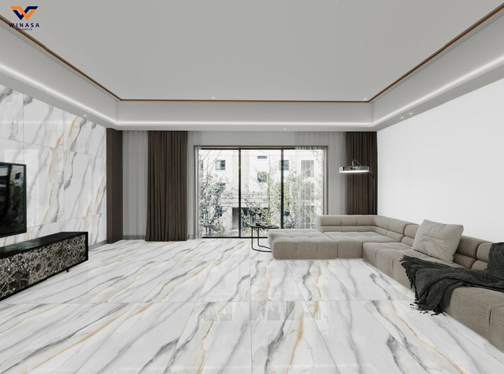 AVIS WHITE GLOSSY 60X120cm POR/GL/PL INDIA BX=1.44M2=15.5SF