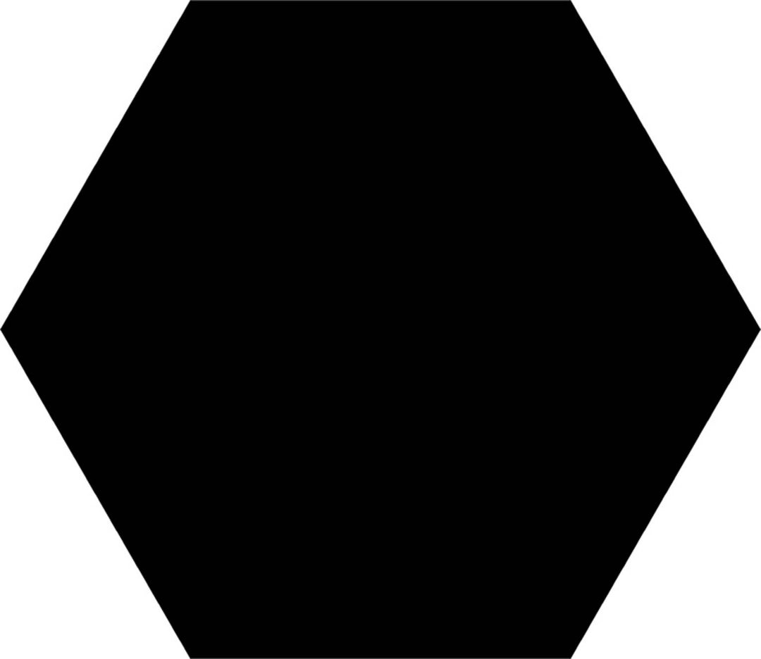 HEX BASIC BLACK 56X48.5cm POR/GL/MT SPAIN BX=1.2M2=12.92SF