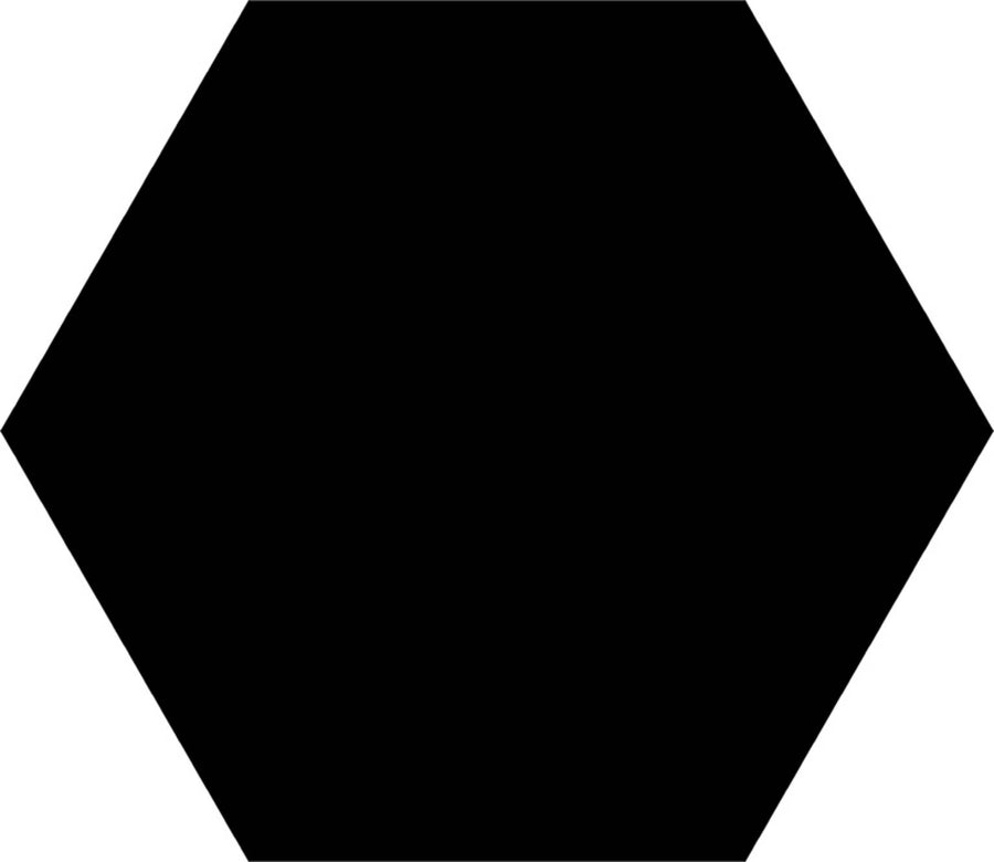 HEX BASIC BLACK 56X48.5cm POR/GL/MT SPAIN BX=1.2M2=12.92SF