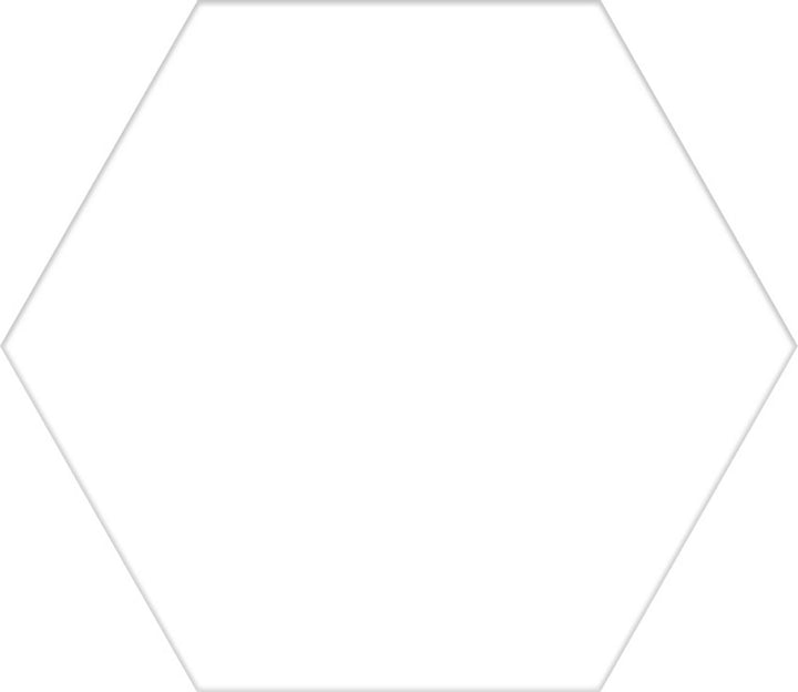 HEX BASIC WHITE 56X48.5cm POR/GL/MT SPAIN BX=1.2M2=12.92SF