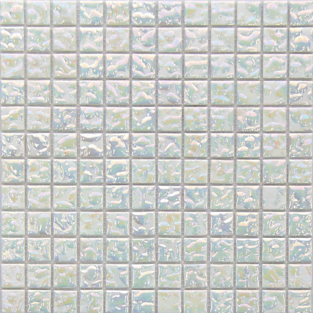 MOS.DROPS BLANCO 100% 2.5X2.5 31X31CM, GLASS MOSAIC, SPAIN