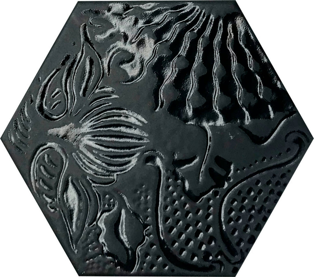 HEX GAUDI LX BLACK 20X25cm POR/GL/MT SPAIN BX=1.04M2=11.19SF