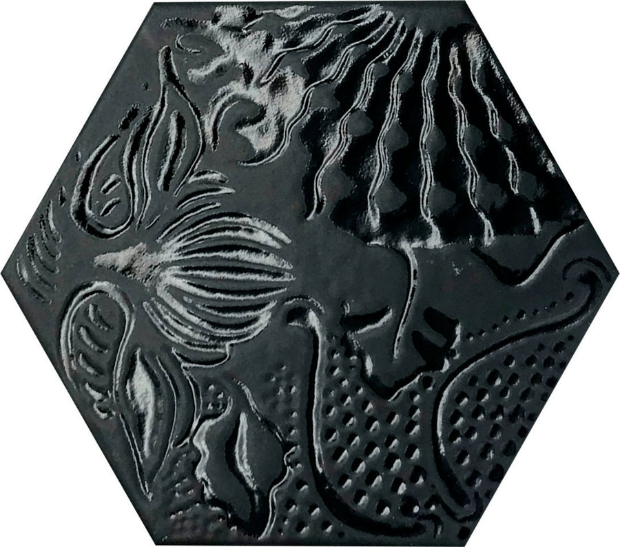 HEX GAUDI LX BLACK 20X25cm POR/GL/MT SPAIN BX=1.04M2=11.19SF