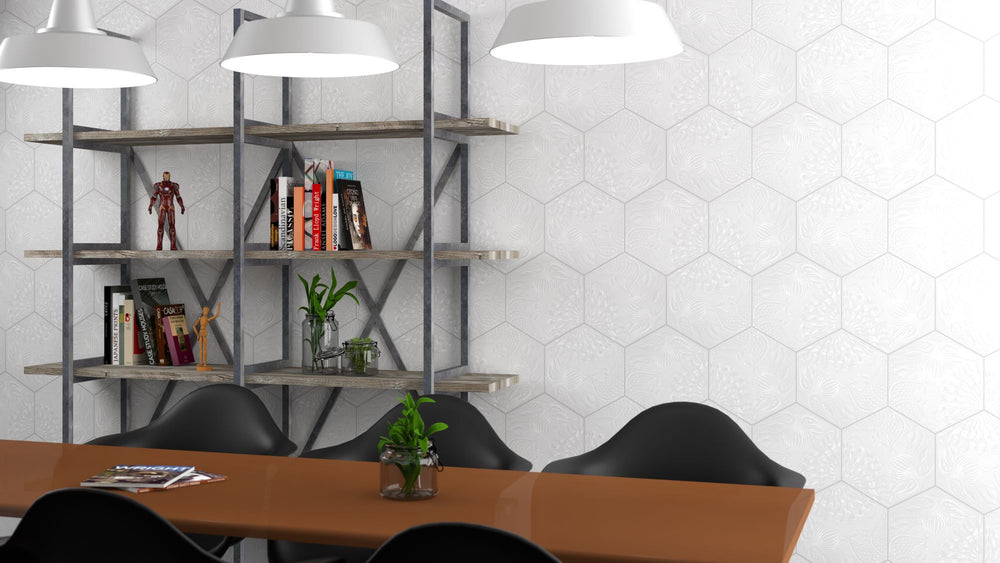 HEX GAUDI LX WHITE 20X25cm POR/GL/MT SPAIN BX=1.04M2=11.19SF