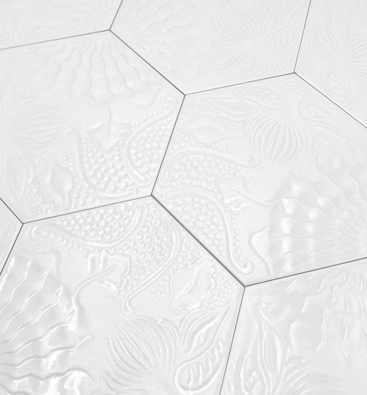 HEX GAUDI LX WHITE 20X25cm POR/GL/MT SPAIN BX=1.04M2=11.19SF