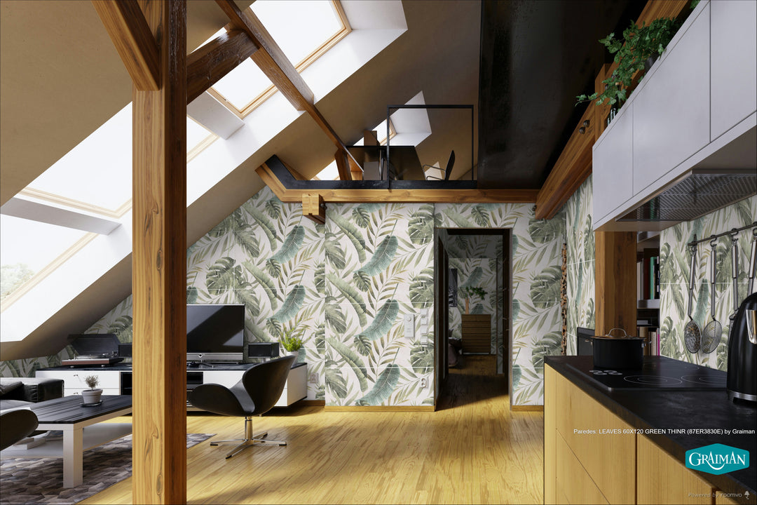 LEAVES GREEN THINR 60X120cm POR/GL/MT SPAIN BX=2.88M2=31SF