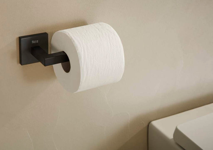 ACC TOILET ROLL HOLDER HOTELS SQUARE W/O COVER MATT BLACK