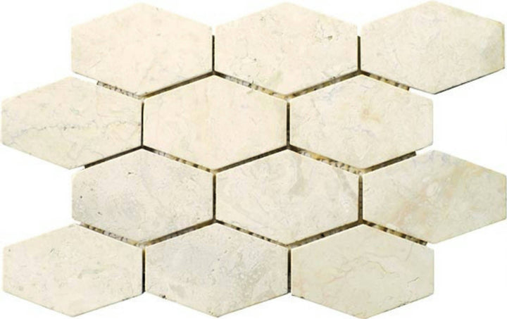 PIEDRA KANAWA (HEXAGON) 25X37CM STONE MOSAIC, SPAIN