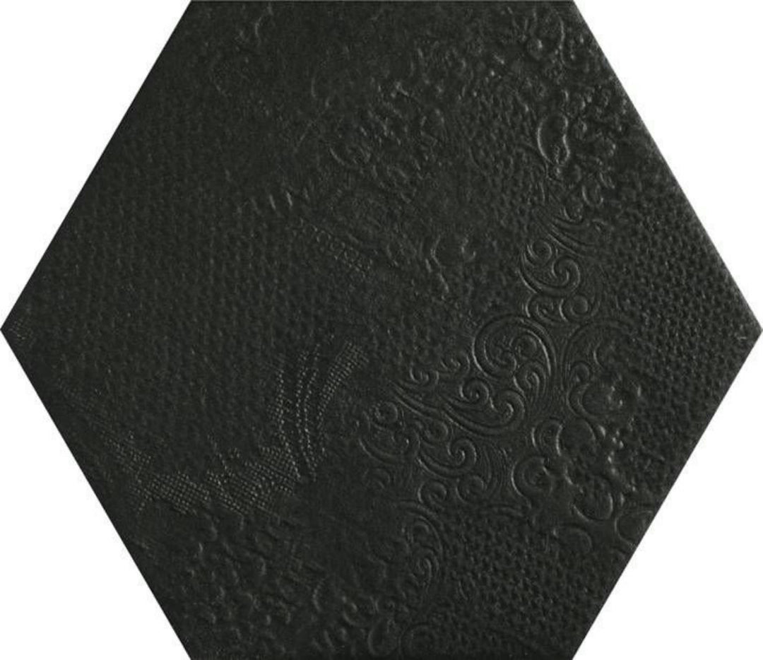 HEX MILANO BLACK 20X25cm POR/GL/MT SPAIN BX=1.04M2=11.19SF