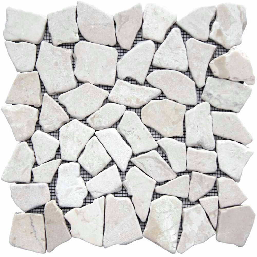 PIEDRA NOA BLANCA 30X30CM STONE MOSAIC SPAIN BX=1M2=10.76SF