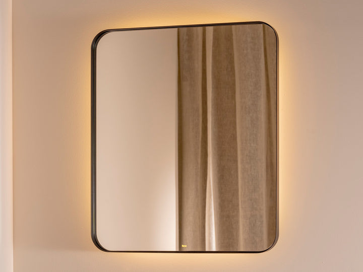 LED MIRROR LUNA FRAMED AMBIENT 800X800MM 3000K