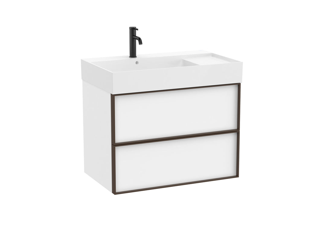 VANITY 2 DWR BASIN SET (2 BOX) INSPIRA UNIK 800MM MATT WHITE
