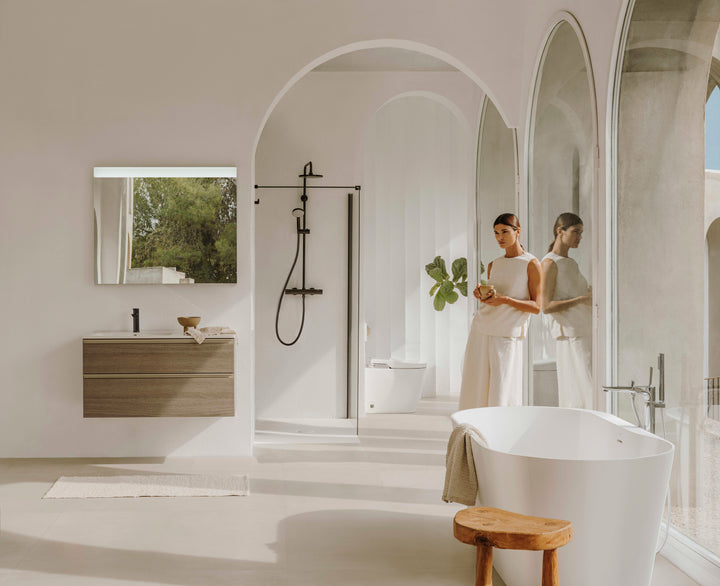 BATHTUB FREESTANDING RAINA OVAL STONEX  790X1590MM WHITE