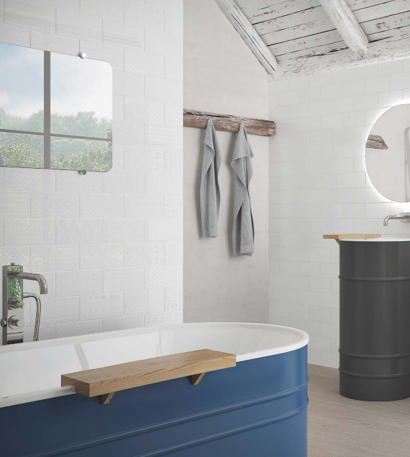 SERENITY WHITE 10X20cm WALL/BR SPAIN BX=0.5M2=5.38SF