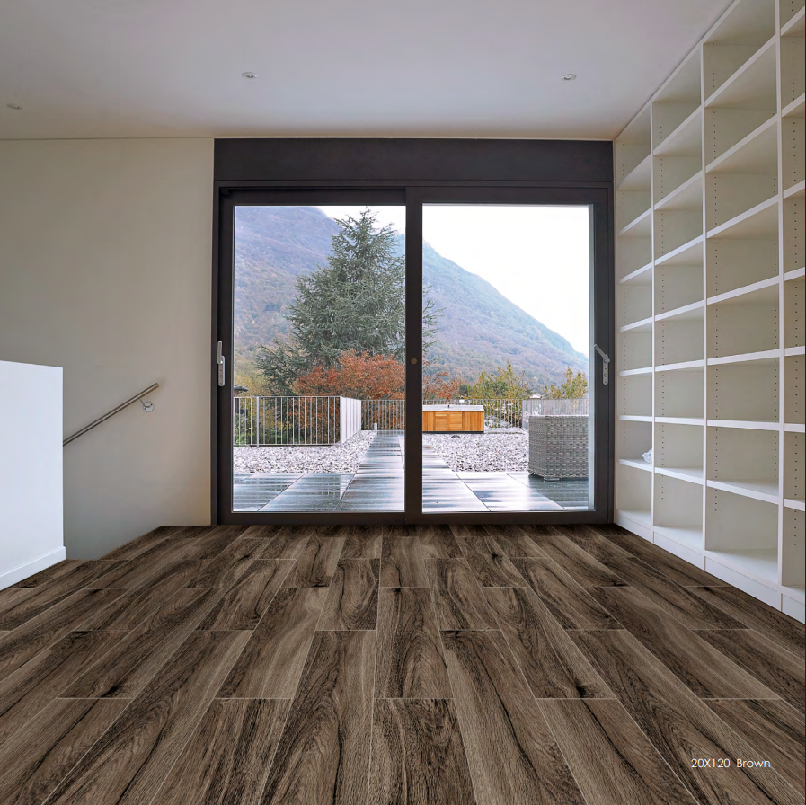 CALIUS BROWN NAT 20X120cm POR/GL/MT ITALY BX=0.96M2=10.33SF