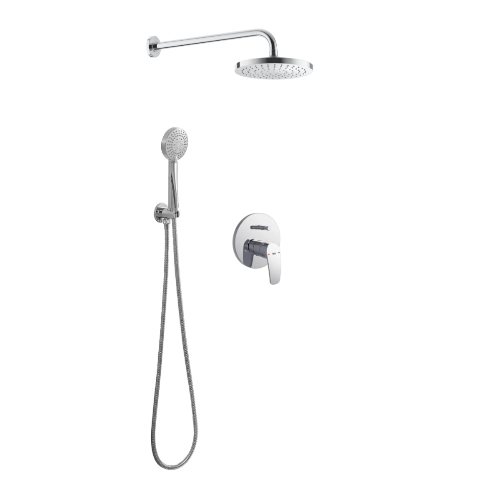SHOWER MIXER SET IN WALL MONODIN 3 IN 1 CHROME