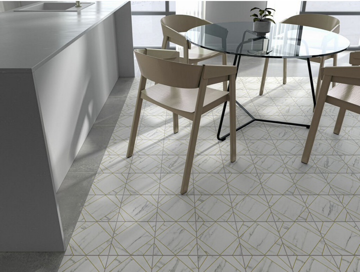 URSINO CARRARA 20X20CM POR/GL/MT SPAIN BX=0.6M2=6.46SF