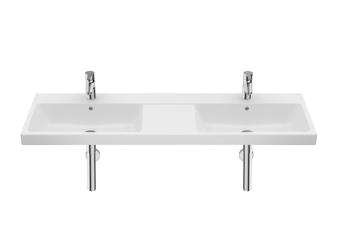 BASIN DOUBLE WALL HUNG THE GAP 2 HOLE 1400X460MM WHITE