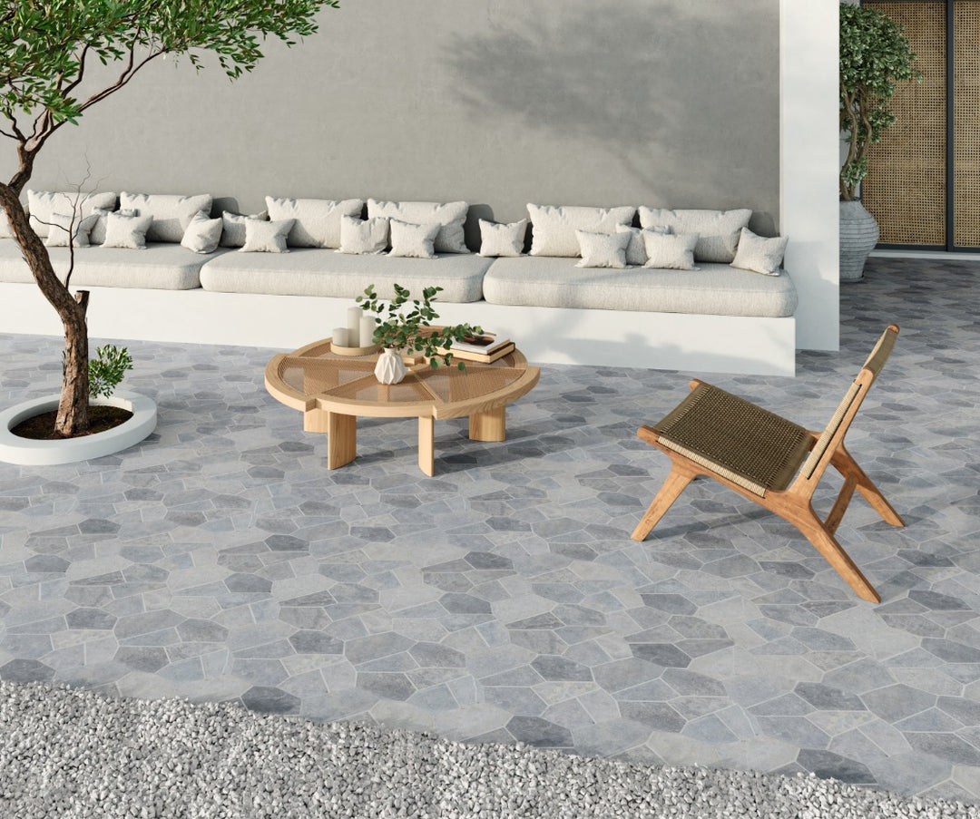 USHUAIA GRIS 30X50CM STONE MOSAIC SPAIN