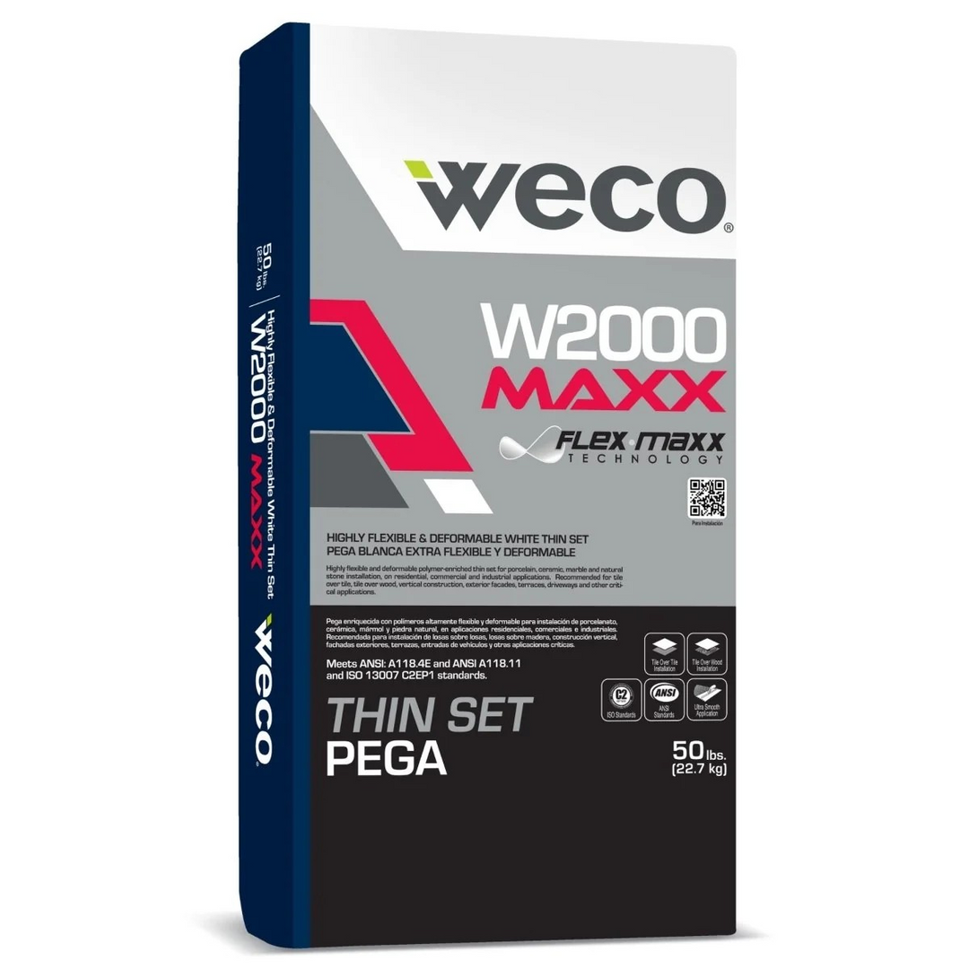 WECO W-2000 MAX WHITE THINSET 50LBS