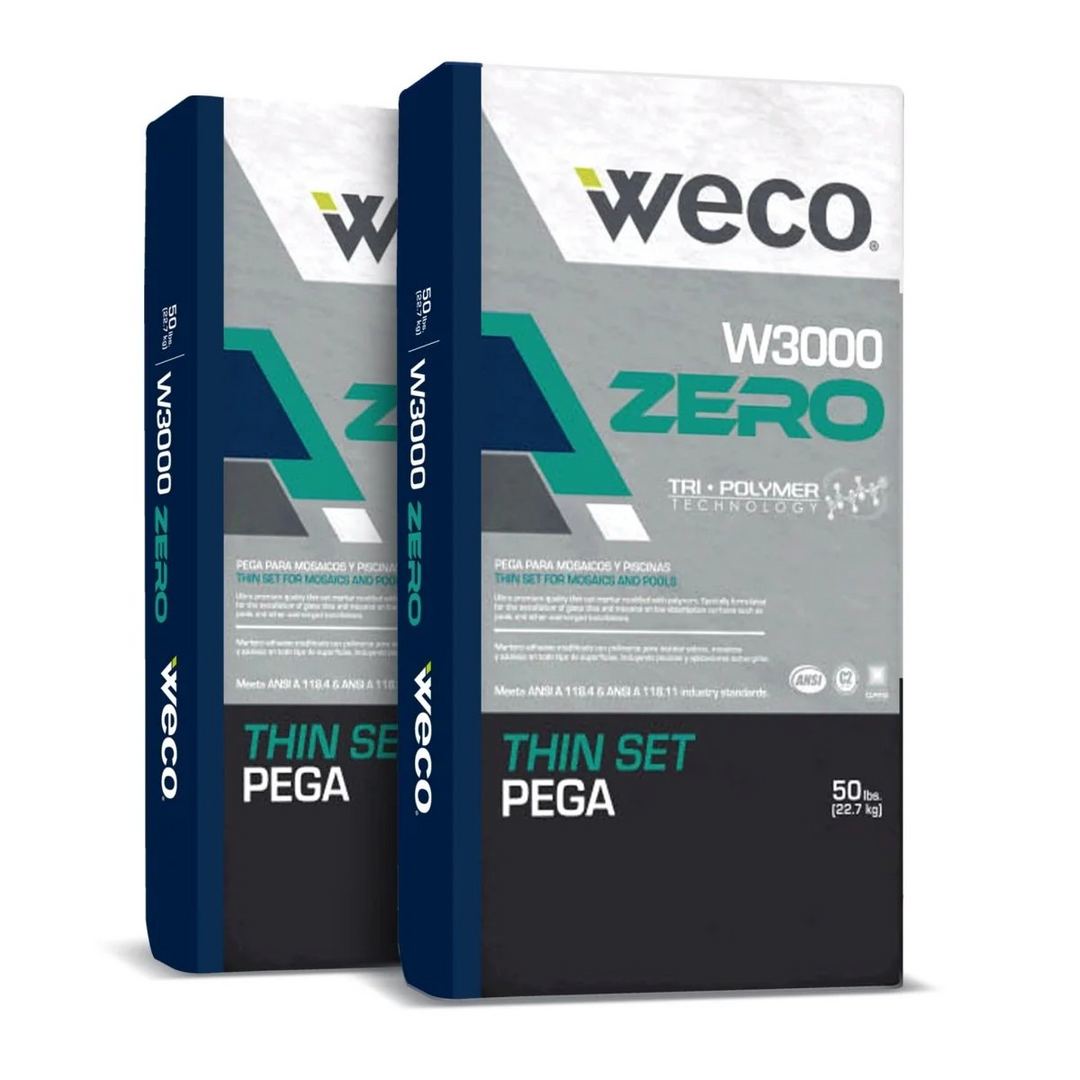 WECO W-3000 ZERO WHITE THINSET 50LBS