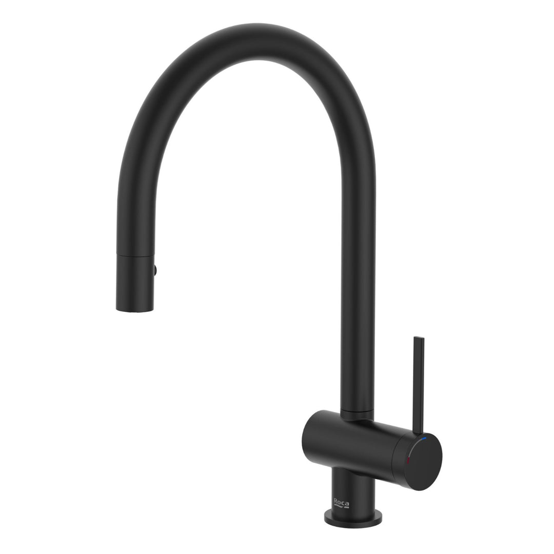KITCHEN MIXER ONA C SPOUT PULLOUT SWIVEL 265MM MATT BLACK